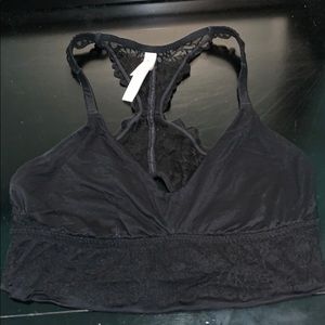 PINK lace trim bandeau